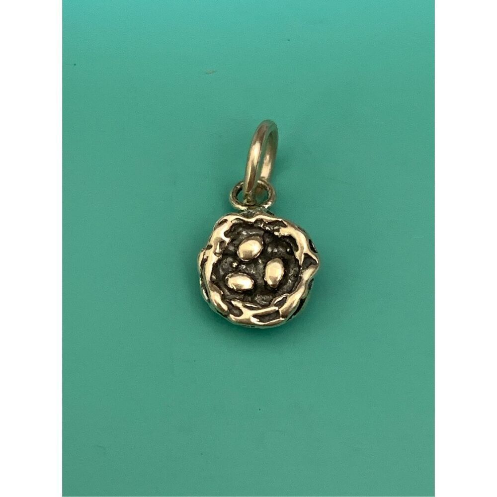 Bird Nest Sterling Silver Jewelry Charm  #wildlife
